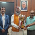 KHELNEWZ RAIPUR DESK भाजपा युवा मोर्चा ने उपमुख्यमंत्री अरुण साव से मुलाकात कर उत्कृष्ट खिलाड़ी घोषणा हेतु सौंपा ज्ञापन