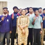 KHELNEWZ DURG DESK जिला स्तरीय बैडमिंटन स्पर्धा में निशिल और सेजल ने जीता दोहरा खिताब