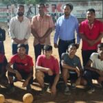 KHELNEWZ RAIPUR DESK अंतरराष्ट्रीय क्रिकेटर हरलीन देओल ने हॉकी अकादमी के खिलाड़ियों से की मुलाकात